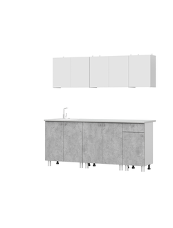 КГ-1 Цемент светлый  2 м кухонный гарнитур