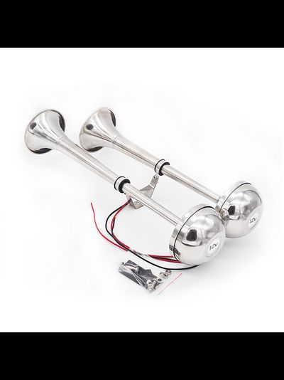 Горн электро-механический, двойной, нерж. сталь