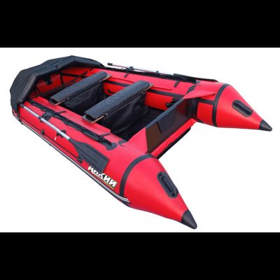 Моторная лодка ДИКИЙ 380 НДНД с тентом красный