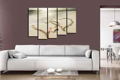 Модульная картина "Любовь на берегу"