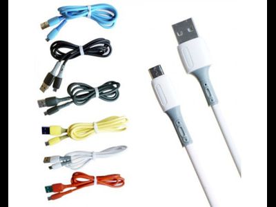 Кабель USB G16 Micro силиконовый 1000mm Black 20pcs