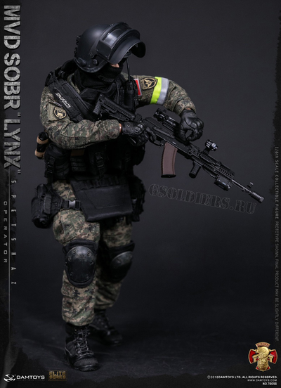 Боец СОБР Рысь КОЛЛЕКЦИОННАЯ ФИГУРКА 1/6 scale RUSSIAN SPETSNAZ MVD SOBR LYNX 78058 DAMTOYS
