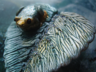 Брошь с лягушкой "Принцесса с окраин Ранней Осени"