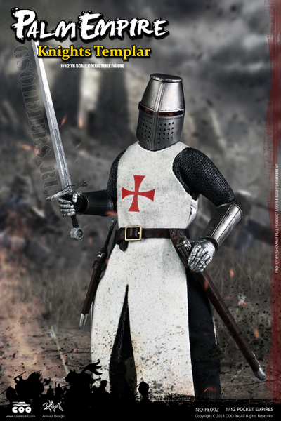 Тамплиер - Коллекционная фигурка 1/12 POCKET EMPIRES - TEMPLAR KNIGHT (PE002) - COOMODEL