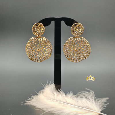 Элегантные кружевные серьги-подвески 6см