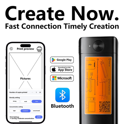 Термокопировальный беспроводной принтер BRONC Inkless Thermal Tattoo Printer