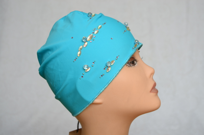 Голубая шапочка из лайкры Vizio 5036 Италия фото