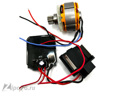 Бесщеточный двигатель для шуруповерта пилы аккумуляторной в сборе с блоком платой управления