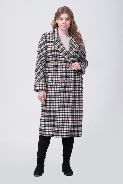 Шерстяное двубортное пальто женское демисезонное Модико 20513