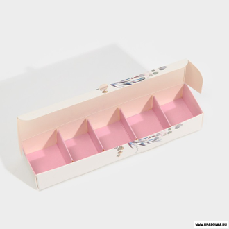 Коробка для конфет 5 шт «Венок» 5 x 21 x 3,3 см