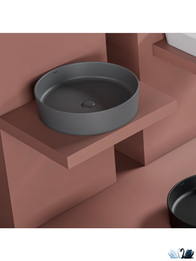 Раковина Creavit Loop LP145-00AM00E-0000 Antrasit Mat LP145 диаметром 45 см, графит, матовая