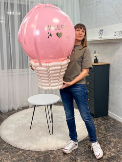 Шар-сюрприз на корзине