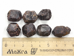 Гранат Альмандин, кристалл в ассортименте, Кольский п-ов, Россия (15-20 мм, 6-8 г) №25651