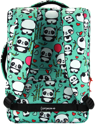 Рюкзак сумка для ноутбука 15.6 - 17.3 дюймов Optimum, панды