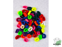 Резинки маленькие 100 штук, в ассортименте