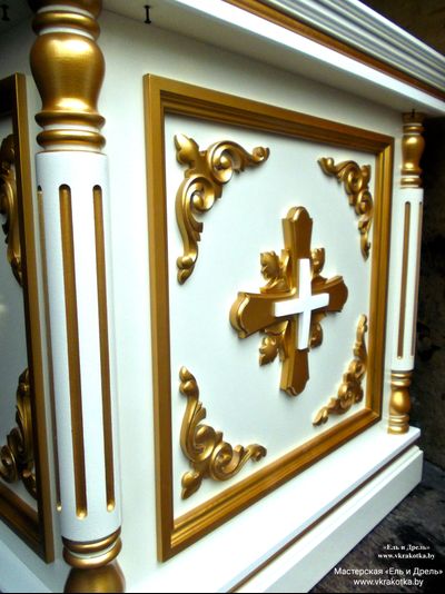 Риза на престол, деревянная