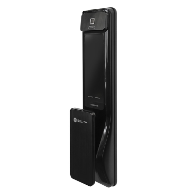Врезной электронный дверной замок Solity GSP-2000BK BLACK с отпечатком пальца