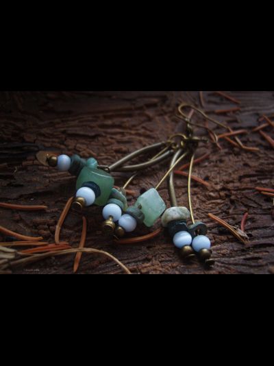 Благотворительность. Серьги в лесном стиле "Сон матушки Сосны"