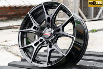 Комплект дисков R16 7,0J ET+38 4*100/4*114,3 RGW 040 Черный с полированными лучами под лаком (T451)