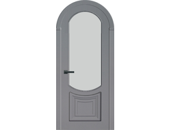 Радиусная дверь Гранд 06 со стеклом мателюкс