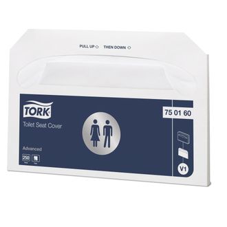 750160 Tork индивидуальные бумажные покрытия на унитаз V1 белые