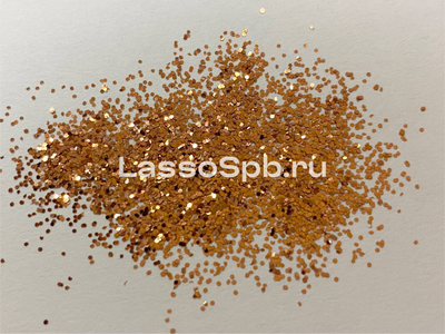 Флейк глиттер сольвентостойкий цвет Медь 0,4 мм вес 100 г