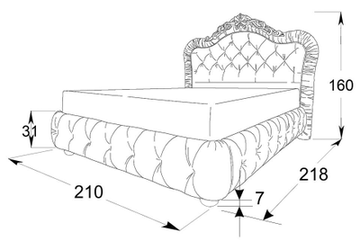 Современная дизайнерская кровать Жозефина, мягкое высокое роскошное изголовье, фанера, усиленная металлом, с подъемным механизмом и бельевым ящиком