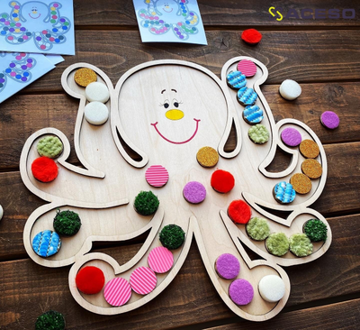 Тактильный осьминог с карточками