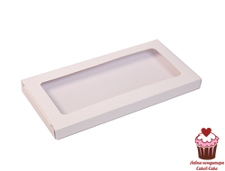 Упаковка под плитку шоколада Белая 18х9 см БОЛЬШАЯ