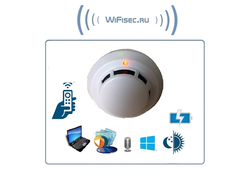 Видеорегистратор, датчик дыма с пультом управления, HD