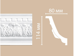 Потолочный плинтус из полиуретана с орнаментом DECOMASTER (Декомастер) - 95647