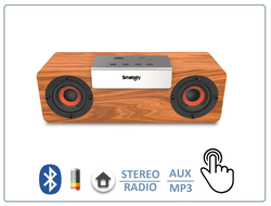 SMALODY SL-50S Bluetooth колонка СТЕРЕО, радио FM, с аккумулятором для использования в помещении