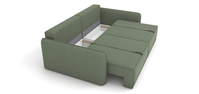 ДВУСПАЛЬНЫЙ КОМПАКТНЫЙ ПРУЖИННЫЙ ДИВАН-КРОВАТЬ ЛОФТ, ЭКО КАРКАС ДЕРЕВО С МЕХАНИЗМОМ ЕВРОКНИЖКА