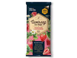 Шоколад на меду молочный с клубникой 46%, 70г (Na medu)