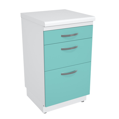 Тумба металлическая с ящиками на подиуме ТМЯ-3.0