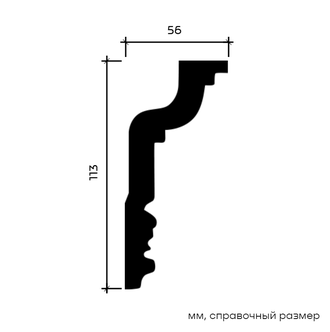 Карниз 1.50.119 - 113*56*2000мм
