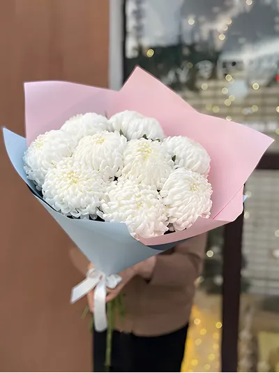 Букет из 9 хризантем