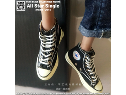 Мужские кеды Converse (черные) 1/6 - men's classic black (WT-CO44) - WHOHO TOYS