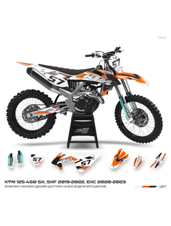 Наклейки на мотоцикл KTM 250 300 450 2020 екатеринбург мотонаклейкару мотопленка рф ктм ktm sx sfx