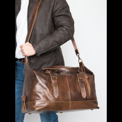 Кожаная дорожная сумка Campora Premium sienna (арт. 
4019-63)