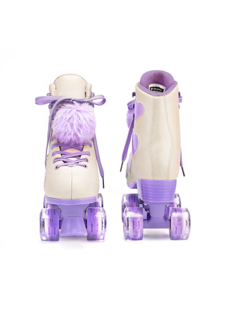 Квады детские раздвижные Xiobo Heart Purple (светящиеся колёса)