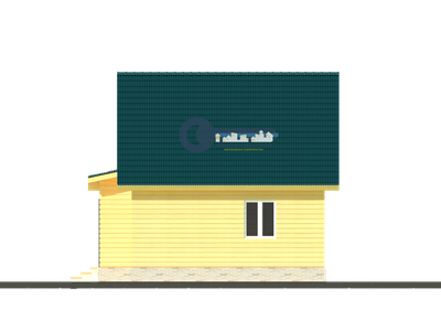 Д-15 ДАЧНЫЙ ДОМ ИЗ БРУСА: ГАБАРИТНЫЕ РАЗМЕРЫ: (7Х6М), ОБЩАЯ ПЛОЩАДЬ: 63М²