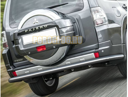 Защита заднего бампера d76  Mitsubishi  Pajero IV ( Митсубиси Паджеро 4)