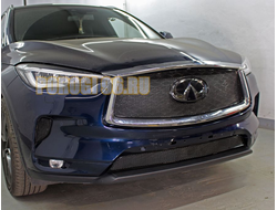 Защита радиатора Infiniti QX50 2021- black низ PPREMIUM