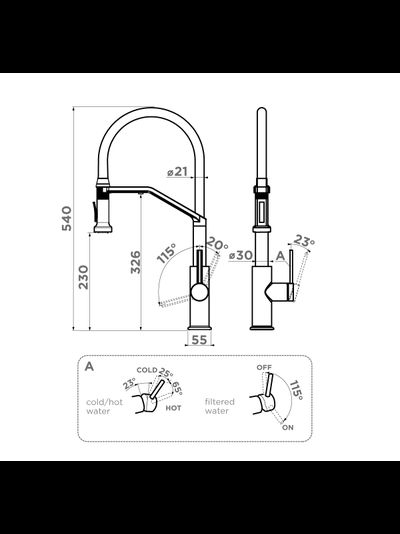 Смеситель OMOIKIRI MAKKARI 2 PLUS-SB GB-BL