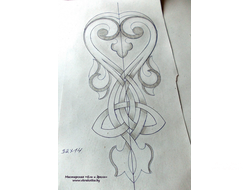 Эскиз кельтского узора, резной кельтский орнамент