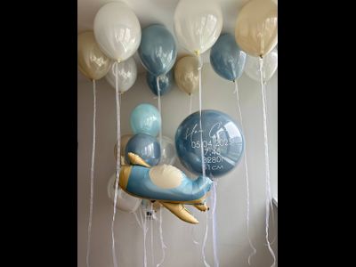 Шары на выписку "вертолет"