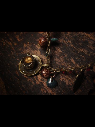 Благотворительность. Подвеска в стиле бохо "Все волшебные истории начинаются с чашечки травяного чая"