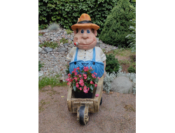 Дачник с тачкой 90*50см  9кг  полистоун Россия 7783/012093*