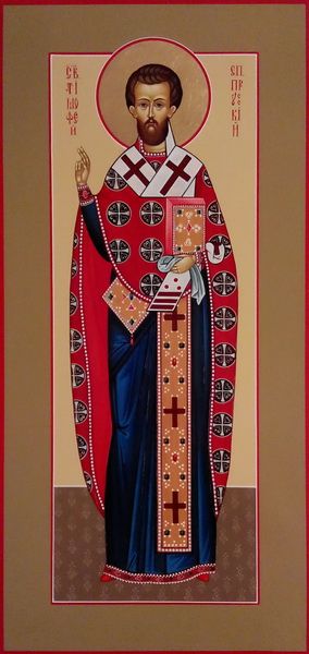 Тимофей Прусский, Священномученик. Рукописная мерная икона.